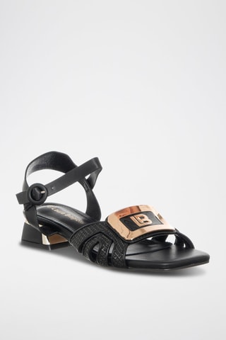 Sandales à talons - Laura Biagiotti - Noir et doré