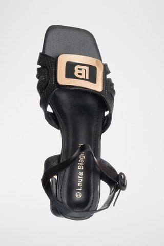 Sandales à talons - Laura Biagiotti - Noir et doré