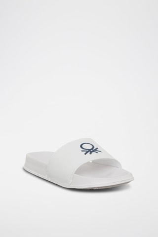 Claquettes - Benetton - Blanc