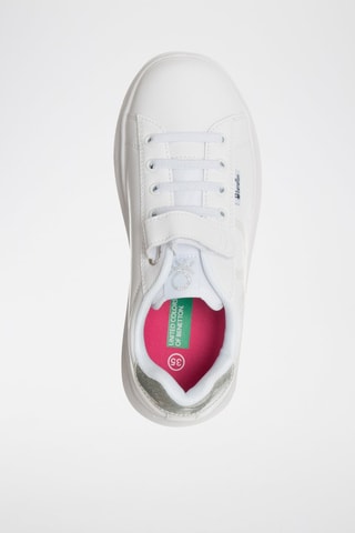 Sneakers plateformes - Benetton - Blanc et gris
