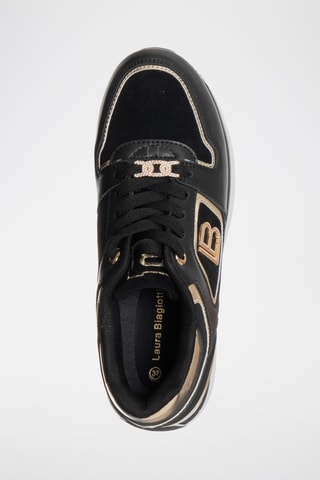 Baskets plateformes - Laura Biagiotti - Noir et beige