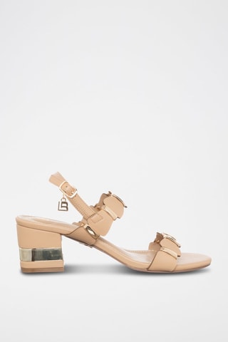 Sandales à talons - Laura Biagiotti - Beige et doré