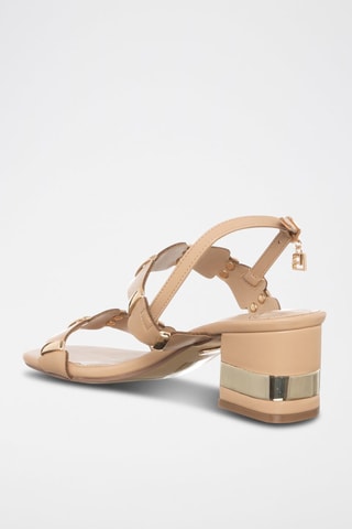 Sandales à talons - Laura Biagiotti - Beige et doré