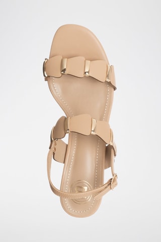 Sandales à talons - Laura Biagiotti - Beige et doré