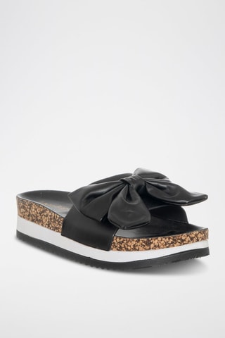 Mules plateformes - Blanc et noir