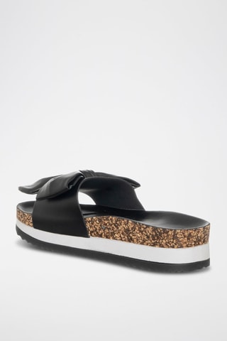 Mules plateformes - Blanc et noir