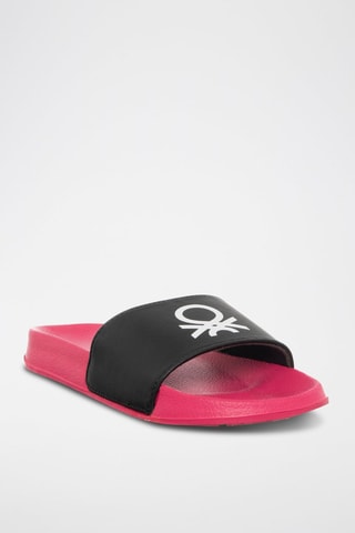 Claquettes - Benetton - Noir