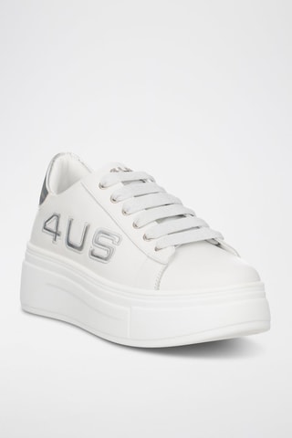 Leren Platform Sneakers - Wit