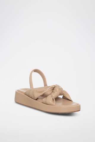 Sandales plateformes - Beige et doré