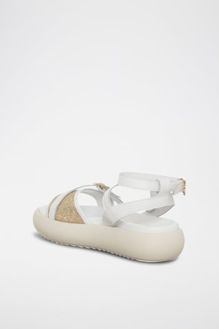 Sandales plateformes en cuir - Doré