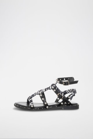 Spartiates - Blanc, doré et argenté