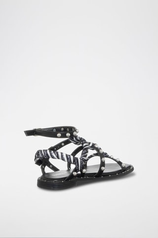 Spartiates - Blanc, doré et argenté