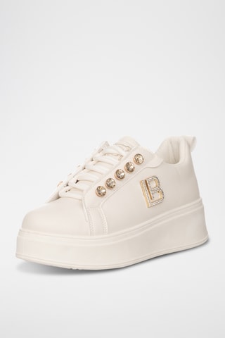 Baskets plateformes en cuir - Camel