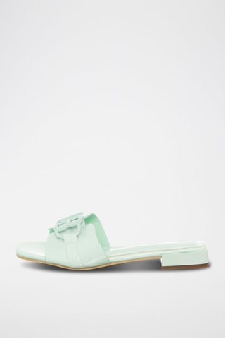 Mules en cuir verni - Laura Biagiotti - Vert