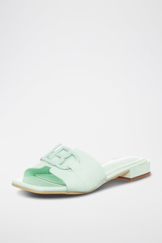 Mules en cuir verni - Laura Biagiotti - Vert