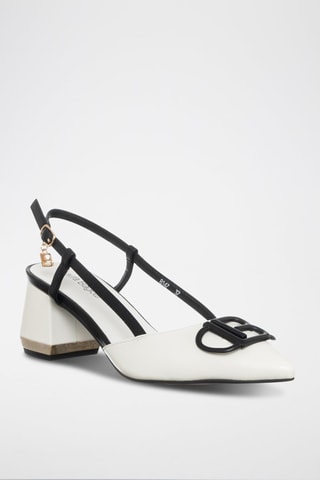 Sandales à talons - Laura Biagiotti - Blanc et noir