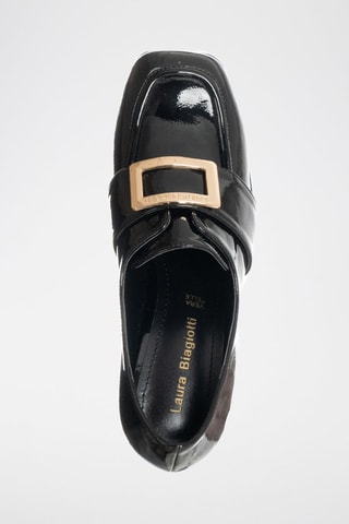 Mocassins vernis à talons - Laura Biagiotti - Noir