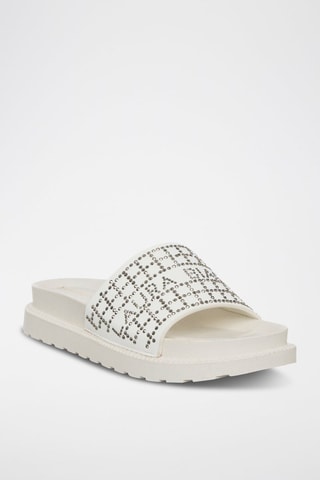 Mules plateformes - Laura Biagiotti - Blanc et argenté