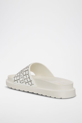 Mules plateformes - Laura Biagiotti - Blanc et argenté