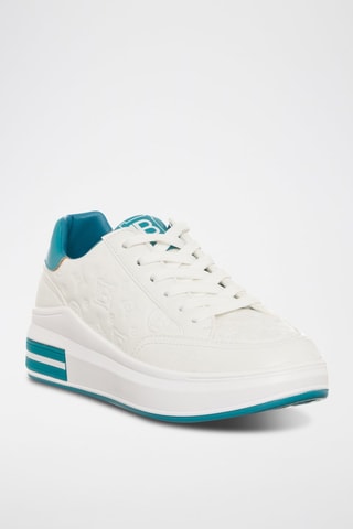 Baskets plateformes - Laura Biagiotti - Blanc et bleu