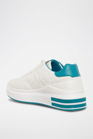 Baskets plateformes - Laura Biagiotti - Blanc et bleu