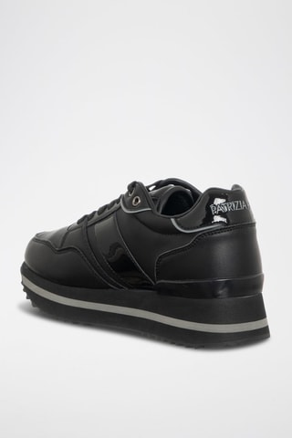 Baskets plateformes - Noir, argenté et gris