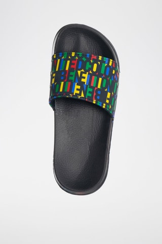 Claquettes - Benetton - Noir