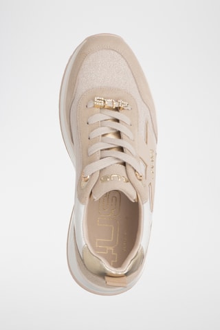 Baskets plateformes en cuir - Beige