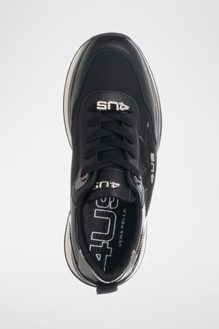 Baskets plateformes en cuir - Noir