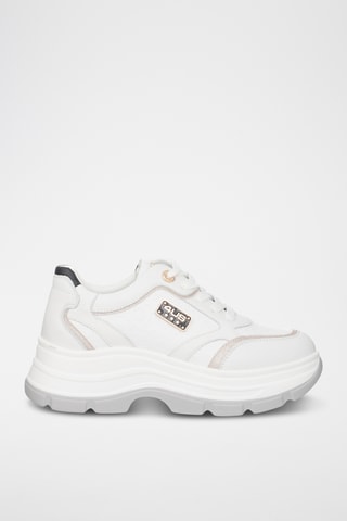 Leren Platform Sneakers - Wit