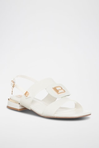 Sandales à talons - Laura Biagiotti - Blanc et doré