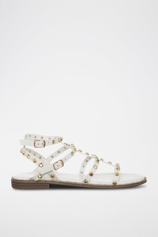 Spartiates - Blanc et doré