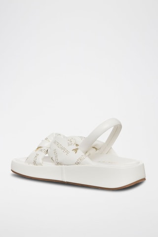 Sandales plateformes - Blanc et doré