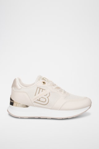 Baskets plateformes en cuir - Camel