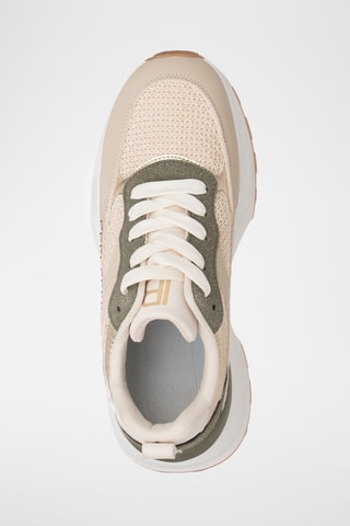 Baskets plateformes en cuir - Vert