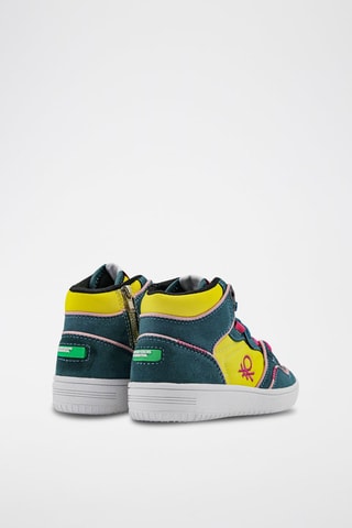 Sneakers montantes - Benetton - Bleu et multicolore