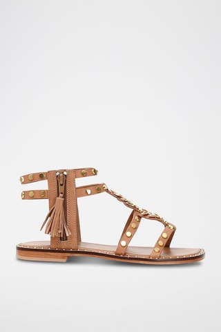 Leren Sandalen Camel - 