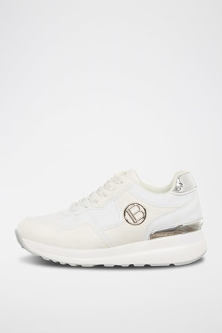 Sneakers plateformes - Laura Biagiotti - Blanc, doré et argenté