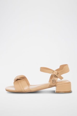 Sandales à talons - Laura Biagiotti - Beige et doré