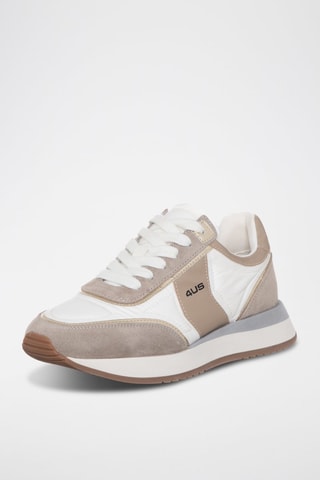 Baskets en cuir - Blanc et beige