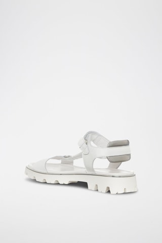 Sandales en cuir - Blanc et argenté