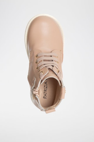 Bottines en cuir - Rose et doré