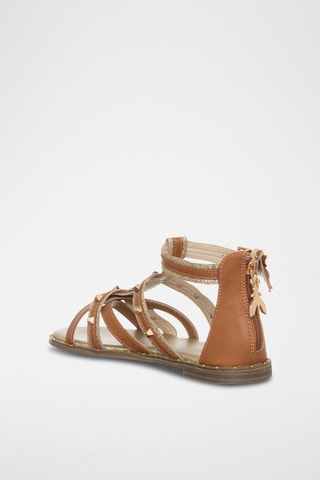 Spartiates - Marron et doré