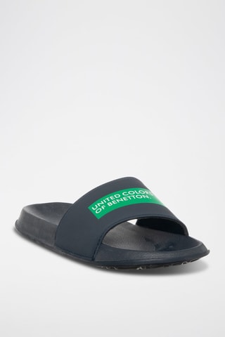 Claquettes - Benetton - Noir