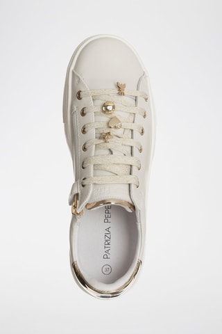 Baskets plateformes en cuir de veau - Doré