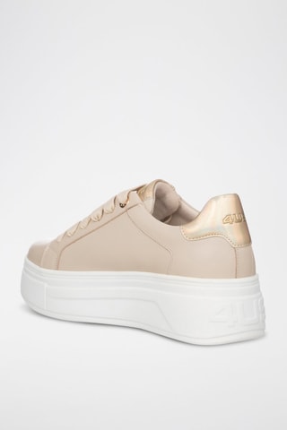 Leren Platform Sneakers - Beige
