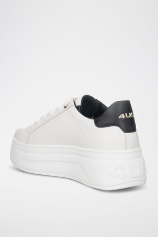 Leren Platform Sneakers - Zwart