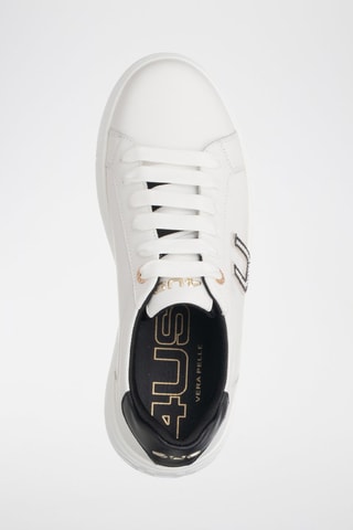 Leren Platform Sneakers - Zwart