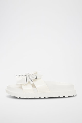 Gelakte Platform Muiltjes Wit -  en 