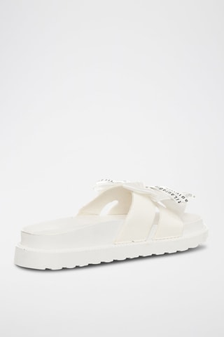 Gelakte Platform Muiltjes Wit -  en 